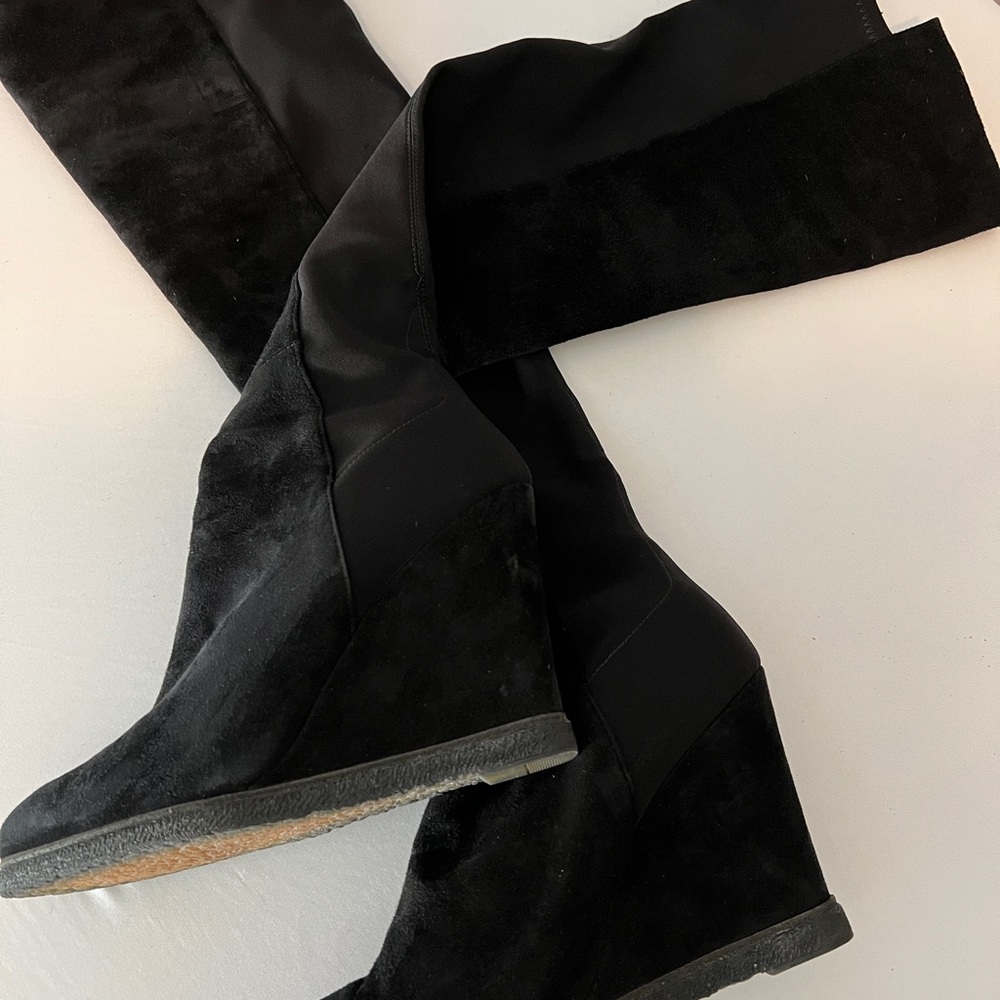 Over the knee suede boots by Stuart Weitzman